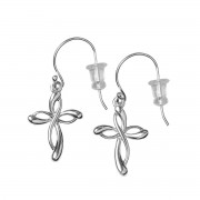 EAR RIBBON CRS 7/8"SIL PLT SS WIRES