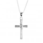 Necklace Box Cross Silver-Plated 18 In Necklace Box Cross Silver-Plated 18 In