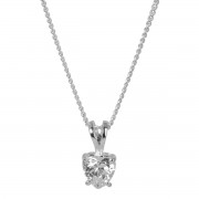 NK-MY HRT IS YOURS .. CZ HRT SIL PLT-18" NK-MY HRT IS YOURS .. CZ HRT SIL PLT-18"