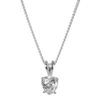 NK-MY HRT IS YOURS .. CZ HRT SIL PLT-18" NK-MY HRT IS YOURS .. CZ HRT SIL PLT-18"