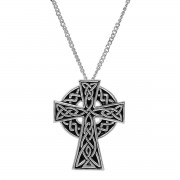 NK IRISH BLESS CELTIC CRS SIL PLT -24"CH NK IRISH BLESS CELTIC CRS SIL PLT -24"CH