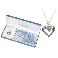 Nativity Angel Wing Heart and CZ Heart