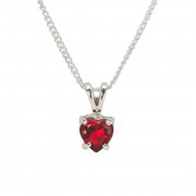 NK-JAN BIRTHSTONE CZ HEART SIL PLT 18 NK-JAN BIRTHSTONE CZ HEART SIL PLT 18