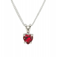 NK-JAN BIRTHSTONE CZ HEART SIL PLT 18 NK-JAN BIRTHSTONE CZ HEART SIL PLT 18