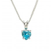 NK-MARCH BIRTHSTONE CZ HEART SIL PLT 18 NK-MARCH BIRTHSTONE CZ HEART SIL PLT 18