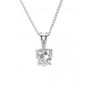 NK-APRIL BIRTHSTONE CZ HEART SIL PLT 18 NK-APRIL BIRTHSTONE CZ HEART SIL PLT 18