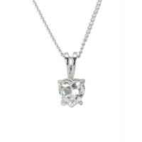NK-APRIL BIRTHSTONE CZ HEART SIL PLT 18