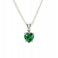 NK-MAY BIRTHSTONE CZ HEART SIL PLT 18
