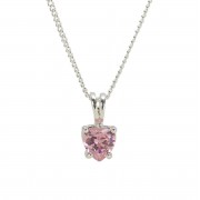 NK-OCT BIRTHSTONE CZ HEART SIL PLT 18 NK-OCT BIRTHSTONE CZ HEART SIL PLT 18