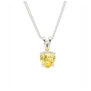 NK-NOV BIRTHSTONE CZ HEART SIL PLT 18 NK-NOV BIRTHSTONE CZ HEART SIL PLT 18