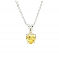 NK-NOV BIRTHSTONE CZ HEART SIL PLT 18 NK-NOV BIRTHSTONE CZ HEART SIL PLT 18