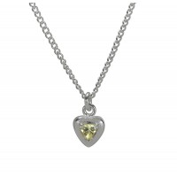 NK-HEART/AUGUST CZ HEART SIL PLT 13