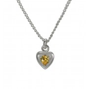 NK-HEART/NOVEMBER CZ HEART SIL PLT 13 NK-HEART/NOVEMBER CZ HEART SIL PLT 13