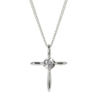 NK BRIDESMAID CZ CRS SIL PLT-18" CH