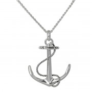 NK-ANCHOR WITH ROPE SIL PLT 24" CH NK-ANCHOR WITH ROPE SIL PLT 24" CH