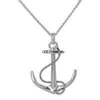 NK-ANCHOR WITH ROPE SIL PLT 24" CH