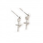 EARS-SS CZ CRS EARRINGS-DBOX EARS-SS CZ CRS EARRINGS-DBOX