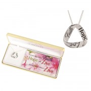 Faith Hope Love Mobius Triangle Necklace Faith Hope Love Mobius Triangle Necklace