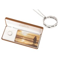Footprints Mobius Ring Gift Box & Verse