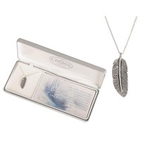 Angel Feather Necklace Gift Box & Verse