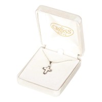 Necklace Bud Cross 13in Chain