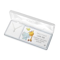 NK-BABY PUFF CRE SIL PLT 13"CABLE CH