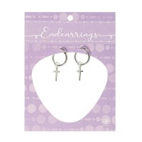Earring With 9/16" Box Cross Wire Close