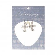 Earring With 13/16" Cutout Bud Cross