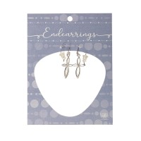 Earring With 13/16" Mobius Petal Cross Earring With 13/16" Mobius Petal Cross