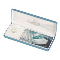 Necklace Jesus Saves Wave Silver Plated