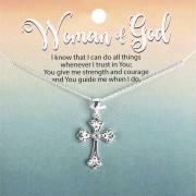 Necklace Fancy Bud Cross 18L Necklace Fancy Bud Cross 18L