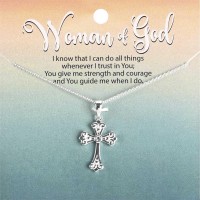 Necklace Fancy Bud Cross 18L