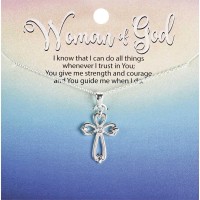 Necklace Open Bud Cross Carded 18L Necklace Open Bud Cross Carded 18L