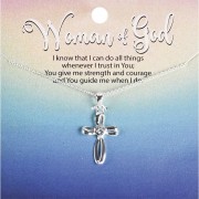 Necklace Ribbon Cross/Crystal 18L Necklace Ribbon Cross/Crystal 18L