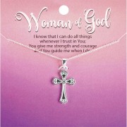 Necklace Bud Cross/Crystal 18L Necklace Bud Cross/Crystal 18L