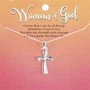 Necklace Bevel Cross/Crystal 18L Necklace Bevel Cross/Crystal 18L