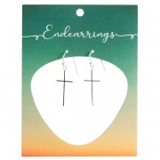Endearrings Box Cross 1in On Wires Endearrings Box Cross 1in On Wires