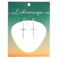 Endearrings Box Cross 1in On Wires