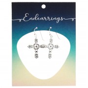 Endearrings Fancy Bud Cross 1in On Wires Endearrings Fancy Bud Cross 1in On Wires