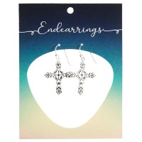 Endearrings Fancy Bud Cross 1in On Wires Endearrings Fancy Bud Cross 1in On Wires