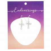 Endearrings Fancy Small Bud Cross .68in Endearrings Fancy Small Bud Cross .68in
