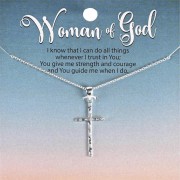 Necklace Thin Box Cross Silver Plate Necklace Thin Box Cross Silver Plate