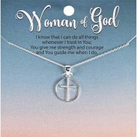 Necklace Open Circle With Cross Necklace Open Circle With Cross