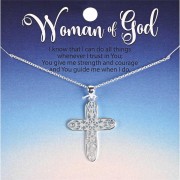 Necklace Open Fancy Cross Silver Plate