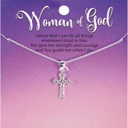 Necklace Small Open Bud Cross Necklace Small Open Bud Cross