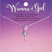 Necklace Diamond Cross Silver Plate Necklace Diamond Cross Silver Plate