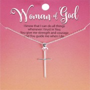 Necklace Round Tube Cross Silver Plate Necklace Round Tube Cross Silver Plate