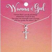 Necklace Small Taper Cross Silver Plate Necklace Small Taper Cross Silver Plate