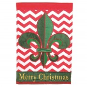2pk -Flag Chevron Christmas Polyester 13x18 - (Pack of 2)