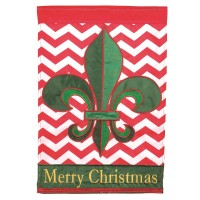 2pk -Flag Chevron Christmas Polyester 13x18 - (Pack of 2) 2pk -Flag Chevron Christmas Polyester 13x18 - (Pack of 2)